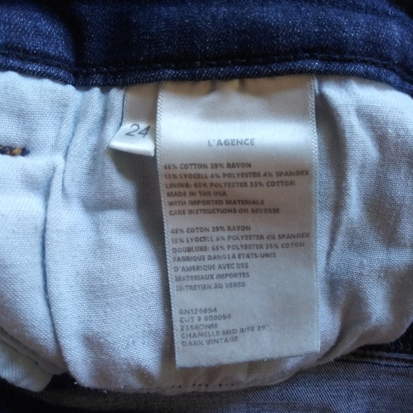 L'AGENCE Chanelle Mid Rise 29" Jeans - Picture 5 of 6